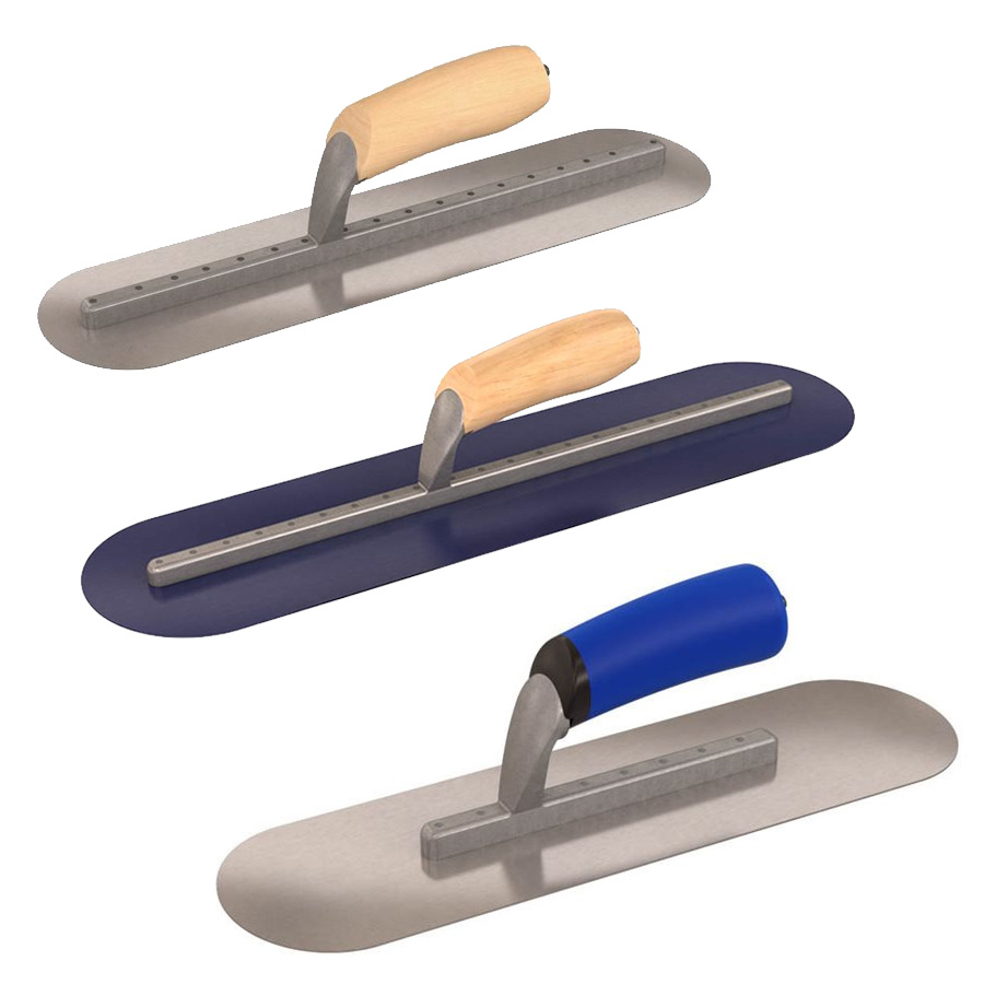 Fully Rounded Finishing Trowel with Handle