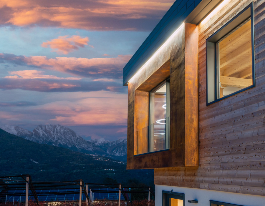 Oxydecor Rust corten effect coating. La Giasena, Bridge in the Alps (Italy)