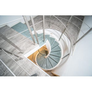 Spiral staircase in a private villa - Trevignano (TV) Italy 