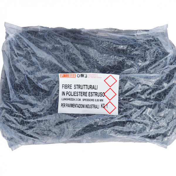 structural fibers in the extruded polyester
