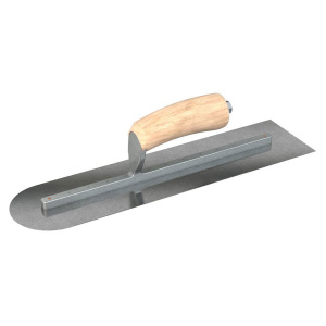 Rounded front finishing trowels
