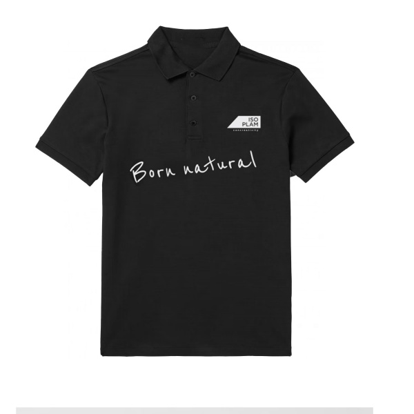 Short black polo shirt